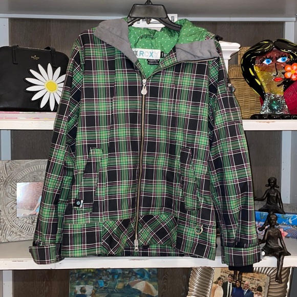 roxy plaid ski jacket